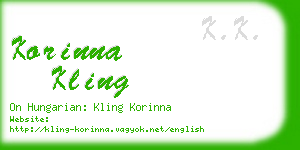 korinna kling business card